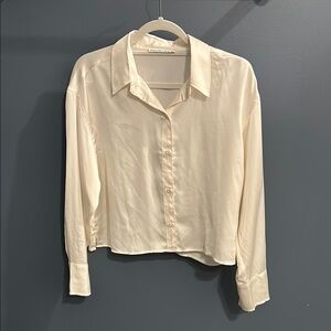 Abercrombie & Fitch Cream Button Down Shirt Timeless Elegance